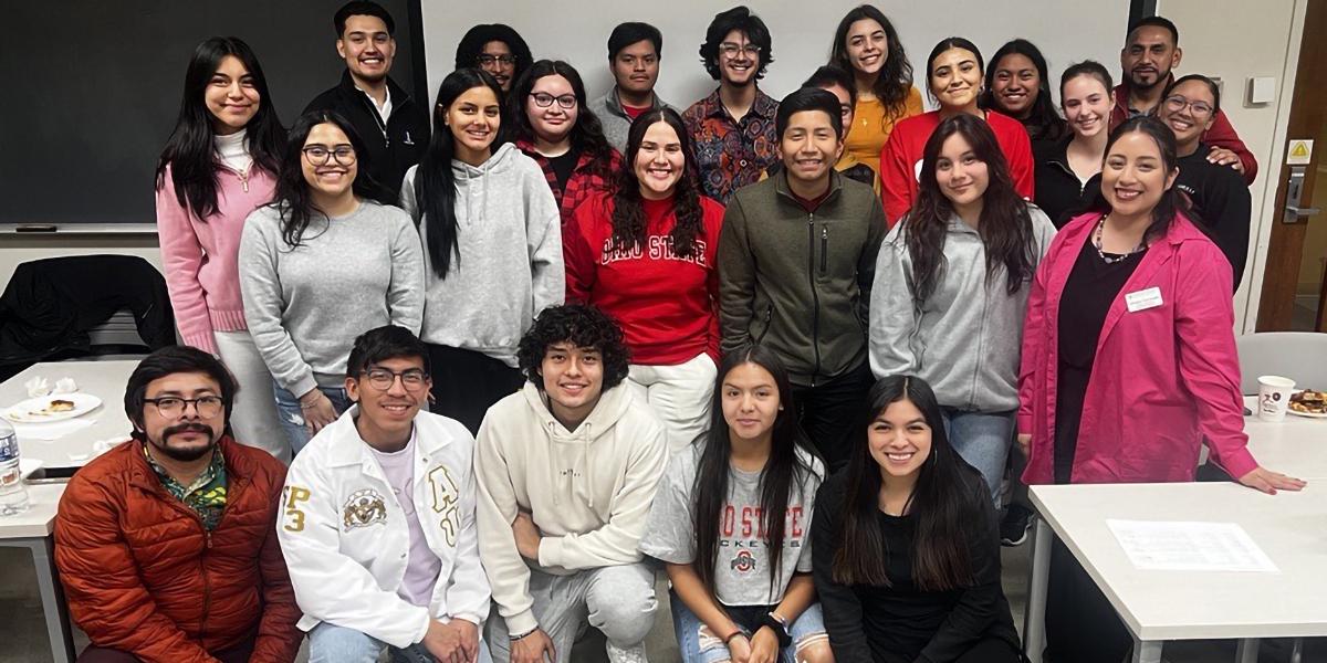 Avanzando through college participants smile for the camera