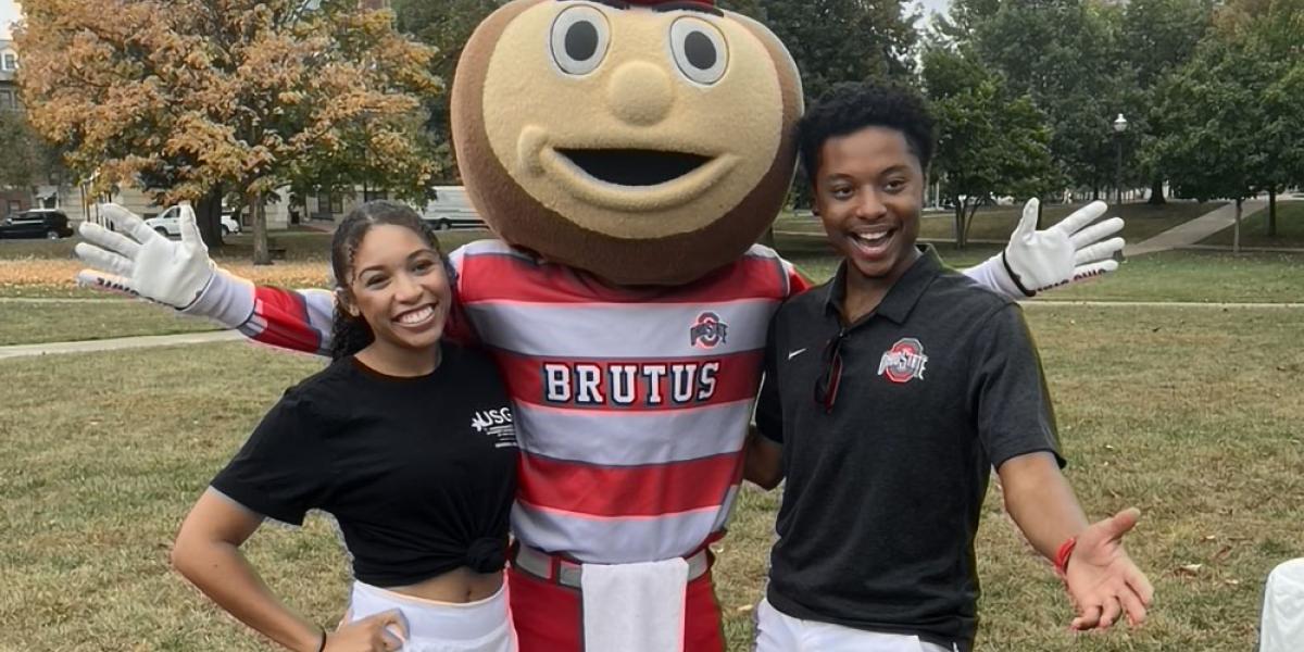 Madison Mason with Brutus Buckeye