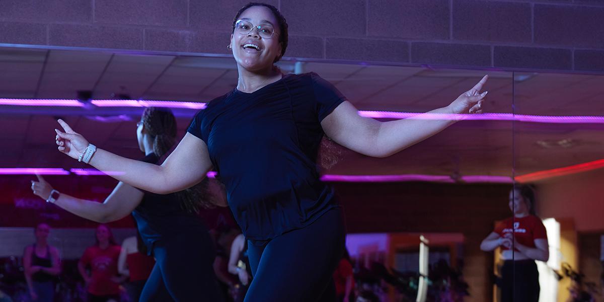 Anastasia Allison teaches a hip hop dance class