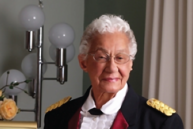 Clotilde Dent Bowen, MD in military uniform with gold braid on her shoulders