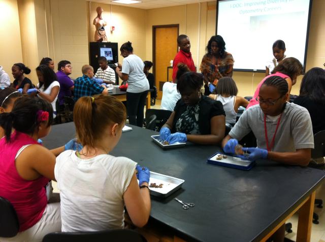 group of students working in a lab