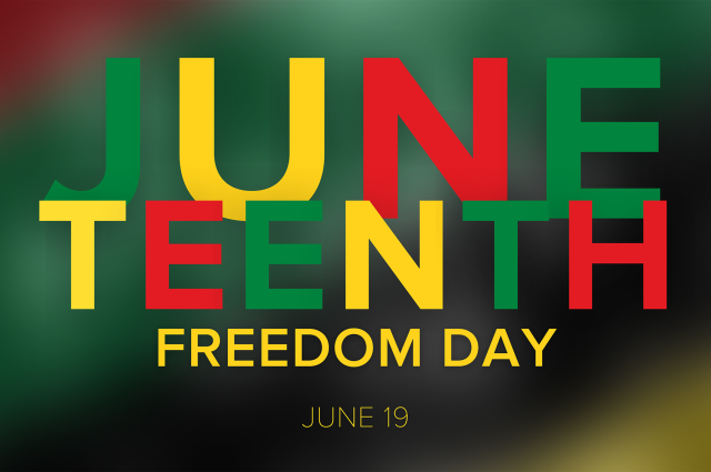 Juneteenth Freedom Day text